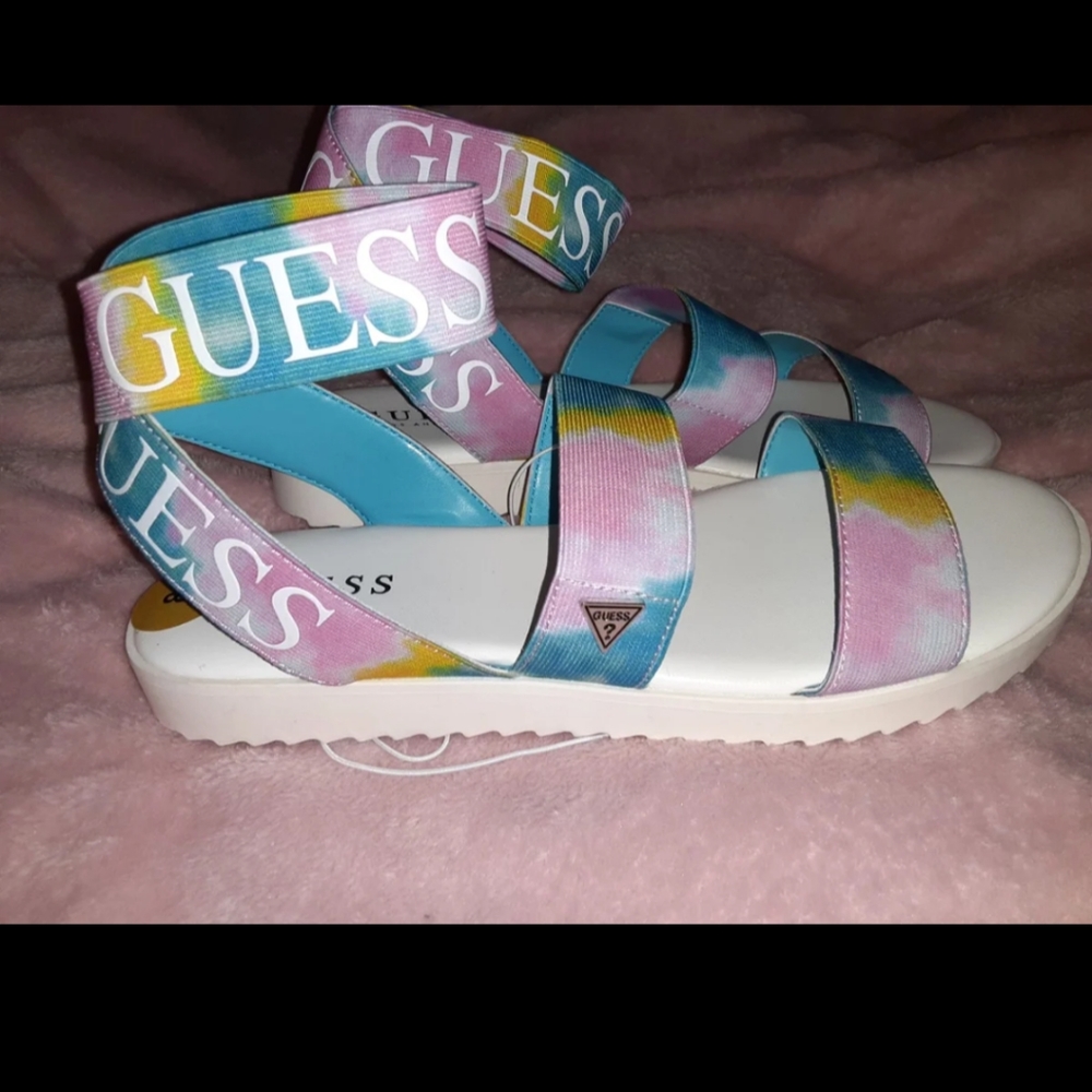 Tie Dye Guess Strappy Sandals